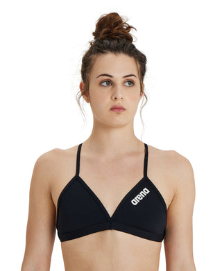 Malla Bikini Parte Superior De Entrenamiento Para Mujer Arena Team Swim Top Tie Back Solid