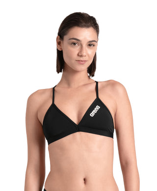 Malla Bikini Parte Superior De Entrenamiento Para Mujer Arena Team Swim Top Tie Back Solid