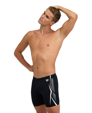 Malla De Entrenamiento Para Hombre Arena Men's Swim Mid Jammer Feather Print