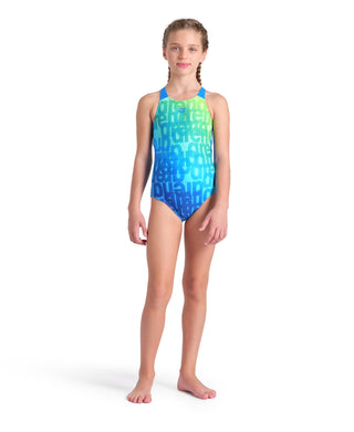 Malla De Entrenamiento Para Niña Arena Multi Colours Swimsuit V Ba Blue River Multi-Blue Rive