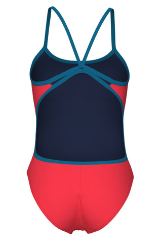 Malla para Entrenamiento de Natación Arena Women's Team Swimsuit Lace Back Solid