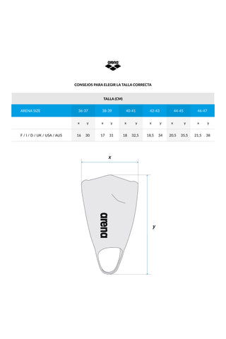 Patas de Rana para Natacion Unisex Adulto Arena Powerfin Pro II