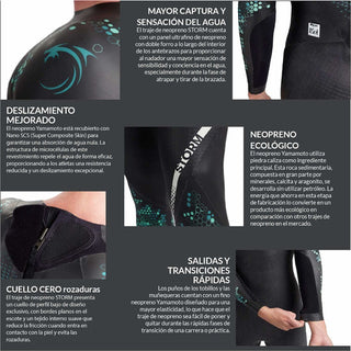 Traje De Neopreno Carbono Para Mujer Arena Women's Powerskin Storm Swimsuit Carbon Wetsuit