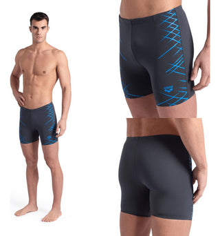 Malla De Entrenamiento Para Hombre Arena Men's Swim Mid Jammer Straight Lines