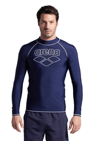 Lycra Remera De Manga Larga Con Proteccion UV Natación Hombre Arena Men's Long Sleeve Rash Vest