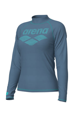 Remera de Lycra Con Proteccion UV Mujer Arena Women's Rash Vest Long Sleeve