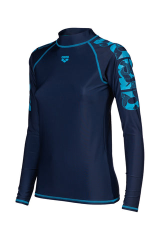 Remera de Lycra Con Proteccion UV Mujer Arena Women's Rash Vest Long Sleeve