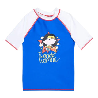 Lycra Remera De Manga Corta Con Protección UV Para Niña Arena Wonder Woman Kids UV Short Sleeve Tee