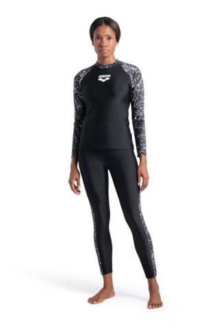 Remera de Lycra con Proteccion UV Natación Mujer Arena Women's Modesty Long-Sleeve Rash Vest